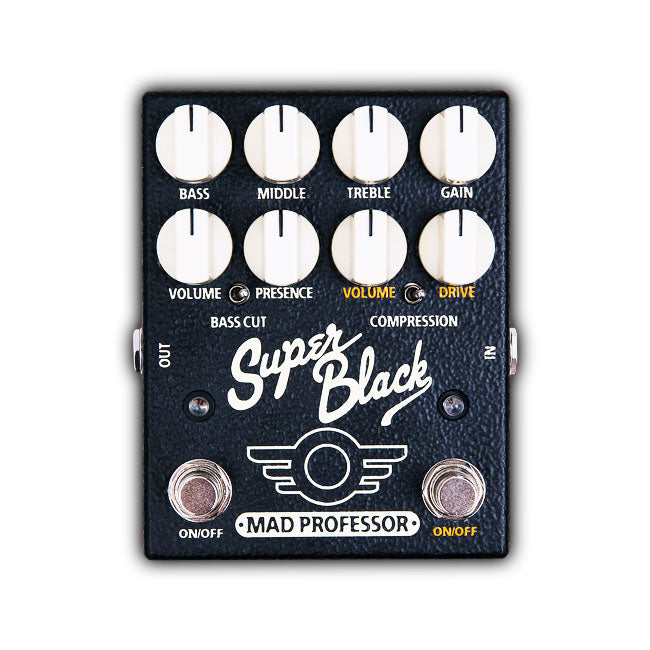 blackface preamp pedal Mad Professor Super Black Blackface Preamp Pedal w/ Power Supply, Patch Cables & Cloth