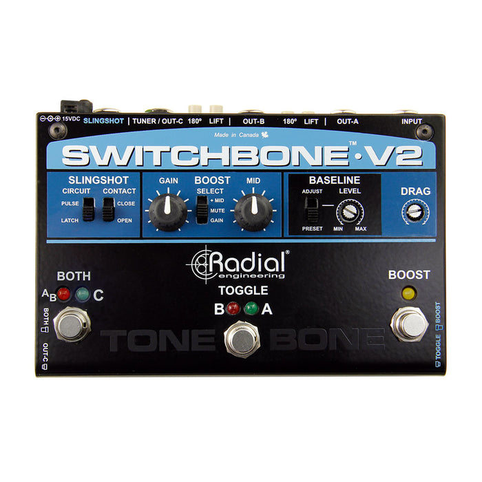 amp selector pedal Radial Engineering Switchbone V2 Amp Selector & Boost Pedal