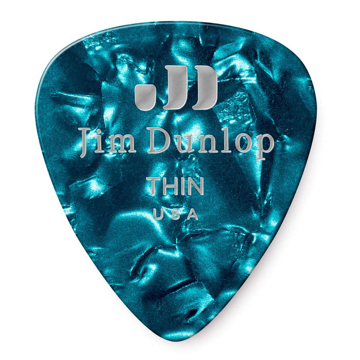 72-Pack! Dunlop Celluloid Turqouise Pearloid Pick Thin 483R11TH