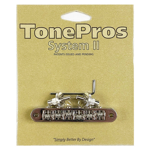 TonePros Nashville Tune-O-Matic Locking Bridge Nickel Roller Saddles TP6R-N