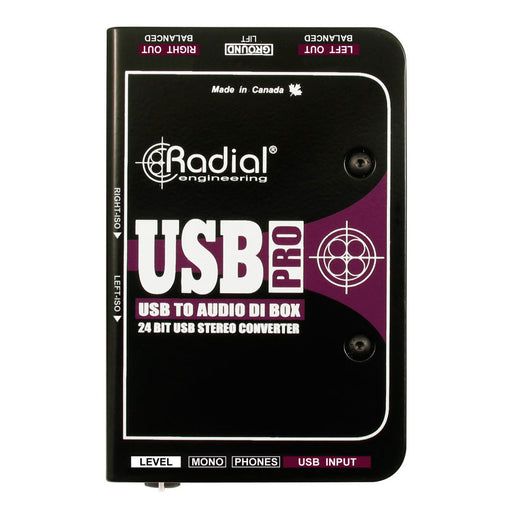 Radial Engineering USB-Pro Stereo USB DI Laptop Direct Box