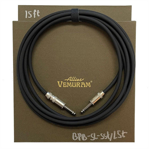 Vemuram Allies 15' Guitar Cable Brass/Phosphor Bronze Plugs BPB-SL-SST/LST-15F