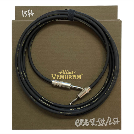 Vemuram Allies 15' Guitar Cable All Brass Plugs BBB-SL-SST/LST-15F
