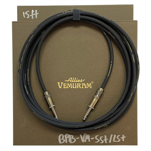 Vemuram Allies 15' Guitar Cable Brass/Phosphor Bronze Plugs BPB-VM-SST/LST-15F