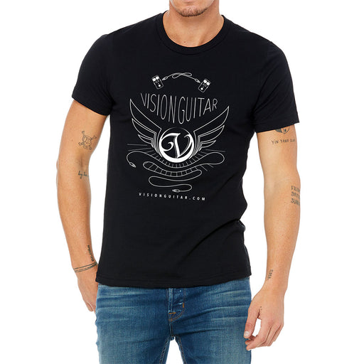 Vision Guitar Logo Bella+Canvas Unisex Jersey Shirt Black 2XL