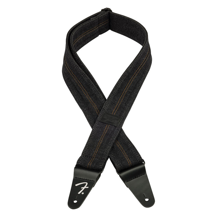 Fender X Wrangler Riveted Denim Strap Washed Black Stitch 0990638004