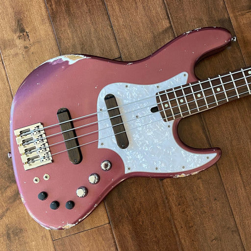 Xotic XJ Jazz-Style 4-String Bass Guitar Aged Burgundy Mist Rosewood 2484