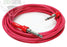 George L's 10' Red Instrument Cable - Angled To Straight Plated Plugs